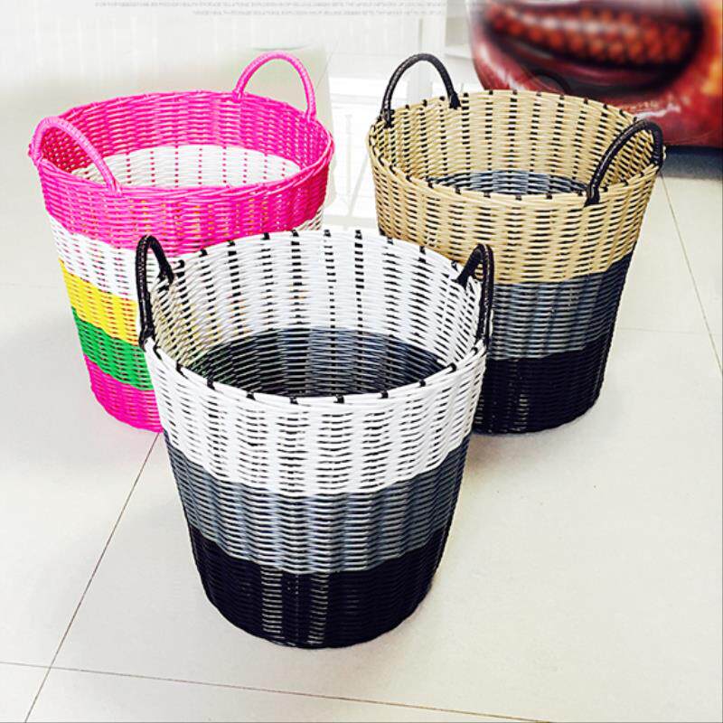 Containing Basket basket Laundry Basket packed bedside washroom Woven Barrel Finishing Basket laundry Dirty Laundry Basket basket