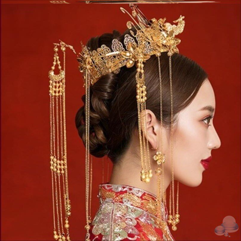 Jewelry palace style wedding cute bride headdress national style exquisite French decoration wedding festive personality fresh