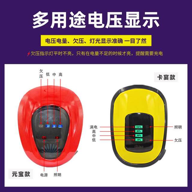 Luyuan knife electric vehicle accessories collection instrument assembly power display 48V car light Aimaadi LED headlight