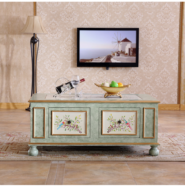 Nội thất phòng khách Tủ tivi kết hợp bàn cà phê Tối giản hiện đại 2 mét Tủ TV 1,6 mét Phong cách châu Âu và Mỹ bộ bàn ghế phòng khách