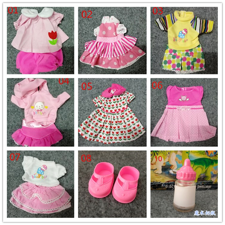 Simulation Ocean Doll Clothes Bottle Shoes Comb Cart Bedpan Dining Chair Sleeping Bed Accessories