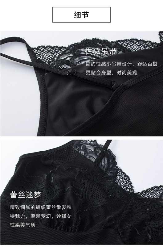 Manny Fen Trung tâm mua sắm mùa xuân và mùa hè Sexy Lace Modal V-cổ Camisole Camisole F quần lot