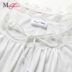 Bà Manifin nhà dịch vụ bông thoải mái ngắn tay nightdress đồ ngủ cổ tròn Đêm đầm