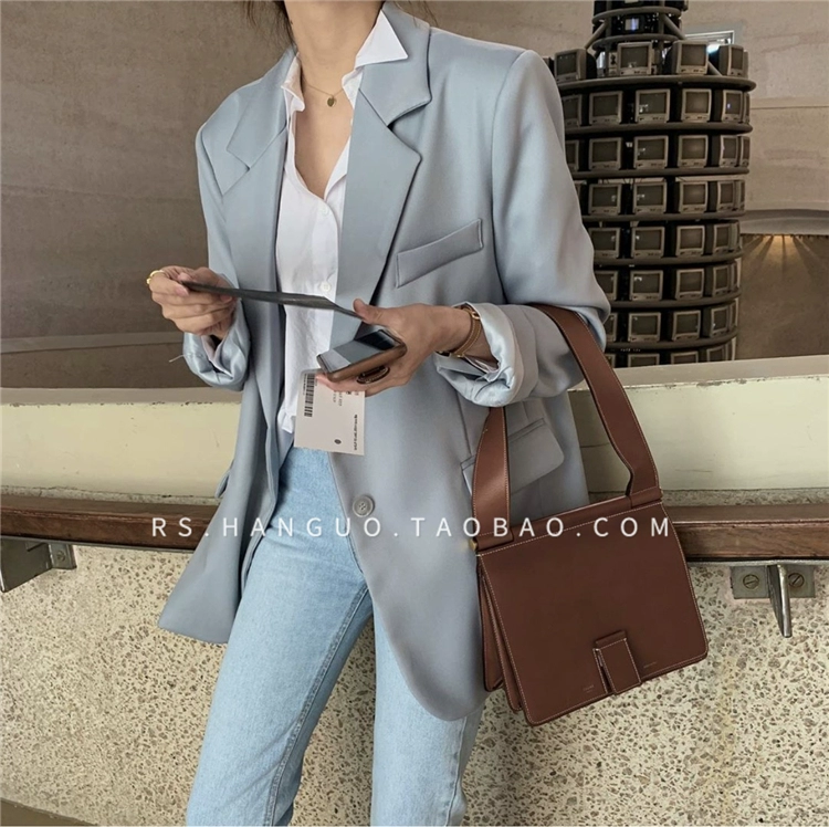 RS Hàn Quốc mua áo blazer màu xám bạc D nữ mới - Business Suit