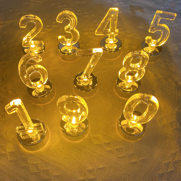 Warm White Digital Light Cake Decoration Led Star Light String, Age-Appropriate Flashing Lights, Starry Sky Birthday Cake Accessories