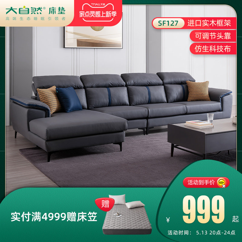 Nature Home Modern minimalist technology cloth Sofa Bed Trio small family Living room Dual-use furniture SF127