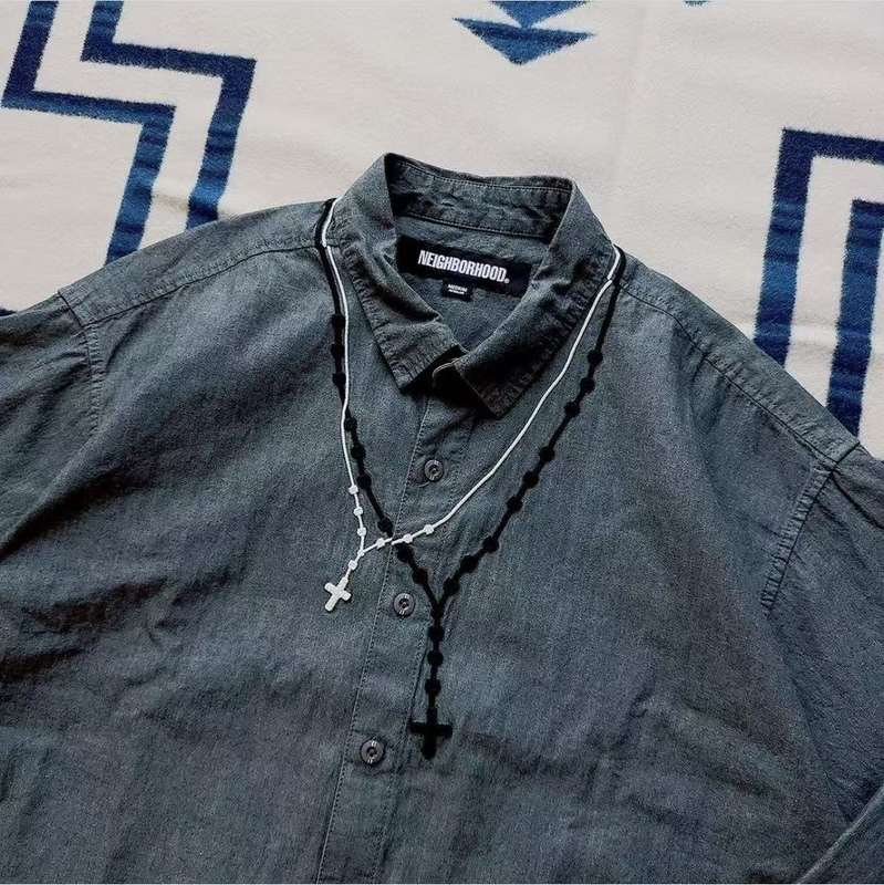 President Nelghbdrhodd26Ss Necklace Shirt Nbhd Japanese Linen Cotton Casual Shirt Shawn Yue Shirt President Nelghbdrhodd26Ss Necklace Shirt Nbhd Japanese Linen Cotton Casual Shirt Shawn Yue Shirt