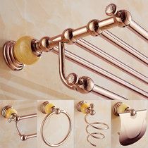 European stainless steel bathroom pendant rose gold towel rack bathroom set bathroom wall shelf towel rack