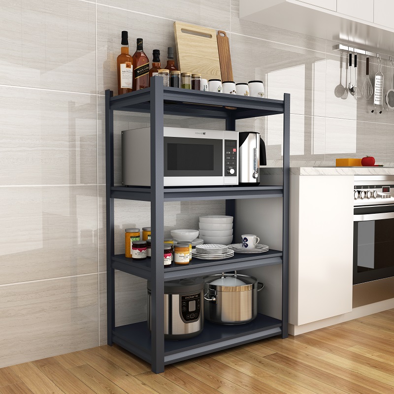 Carbon steel paint Microwave oven rack Oven Kitchen shelf Floor-to-ceiling multi-layer pot rack shelf Household storage cabinet