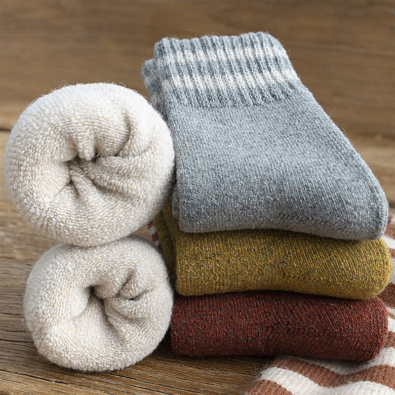 Thick socks women in autumn and winter plus velvet wool socks cotton padded warm winter sleep terry towel socks