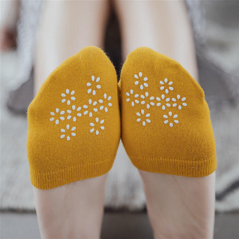 Half-cut front foot invisible socks children shallow mouth summer thin cotton high heels half palm socks cotton single shoe socks