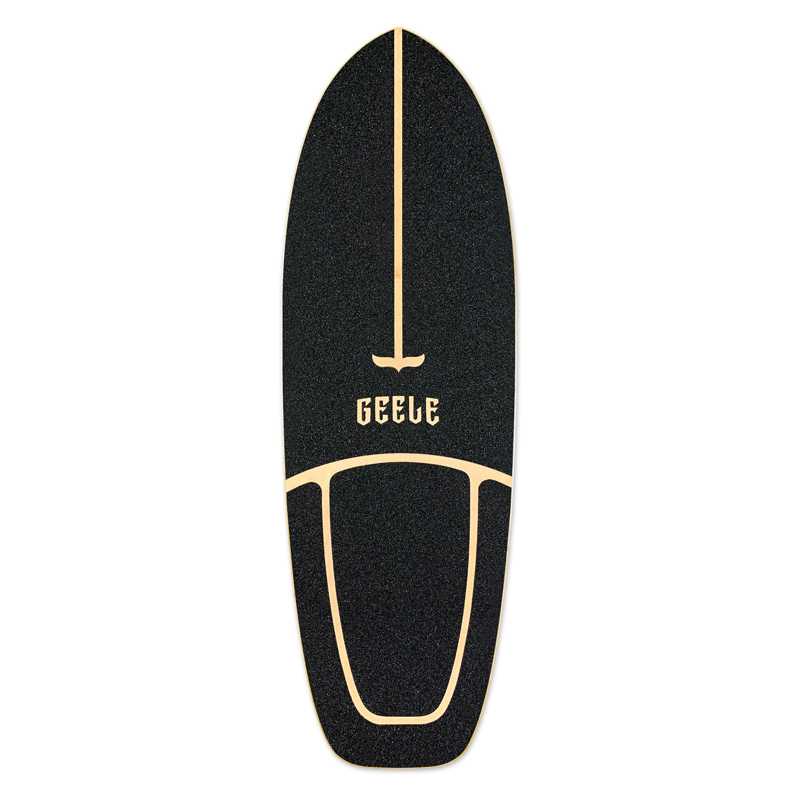 Geele Land Surf Skateboard Single Teething Size Fish Board Maple Wood Surface Log Brush Street Board Wooden Professional Board