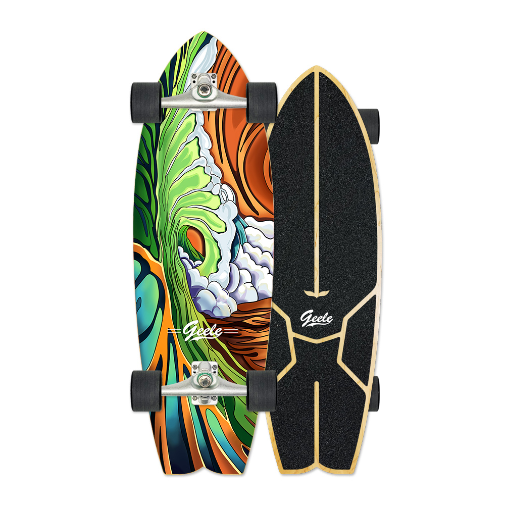 Geele Carver yow Land Surfboard CX4 Fishtail Beginner Ski Practice Pedal-Free Skateboarding