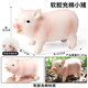 Realistic Cognitive Farm Animal Soft Rubber Stuffed Piglet Toy for Children's Tabletop Play and Pretend Play