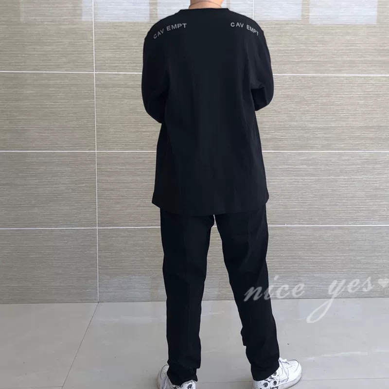 CAVEMPT CE CE CAV EMPT C.E Steaming Steam Pentunk Winds Sweatshin подлинная покупка длинного рукава футболка