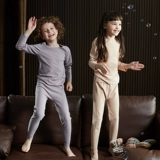 Детское удерживающее тепло нижнее белье, комплект, зимнее термобелье подходит для мужчин и женщин для школьников, семейный стиль