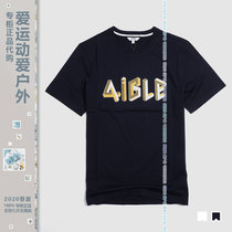  AIGLE mens outdoor quick-drying short-sleeved T-shirt j5385buxux5387 AIGLE UV-proof pure cotton round neck polo shirt