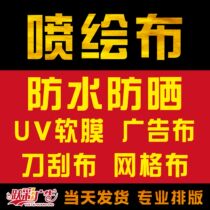 Photo inkjet advertising cloth custom lamp cloth UV soft film printing Knife scraping cloth Grid cloth canvas wallpaper painting