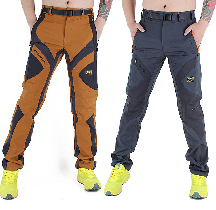 Spring Autumn Season Outdoor Climbing Pants Men Waterproof Collage Speed Dry Pants Elastic Abrasion Resistant Quick Dry Hiking Sport Long Pants Breathable