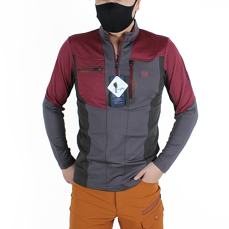 MONTPIC OUTDOOR MEN'S SPELL SPEED DRY T-SHIRT LONG SLEEVE REPAIR Breathable Suction sweat Spring Autumn hiking Hiking Quick Dry Clothing