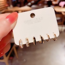 Korean cold wind circle earrings female 2021 New S925 silver needle earrings temperament small simple earring tide