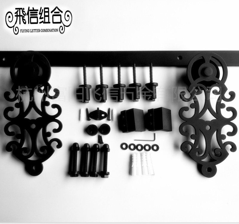 New barn door hanging wheel hanging wheel dressing room sliding door partition door sliding door track pulley hardware accessories full set