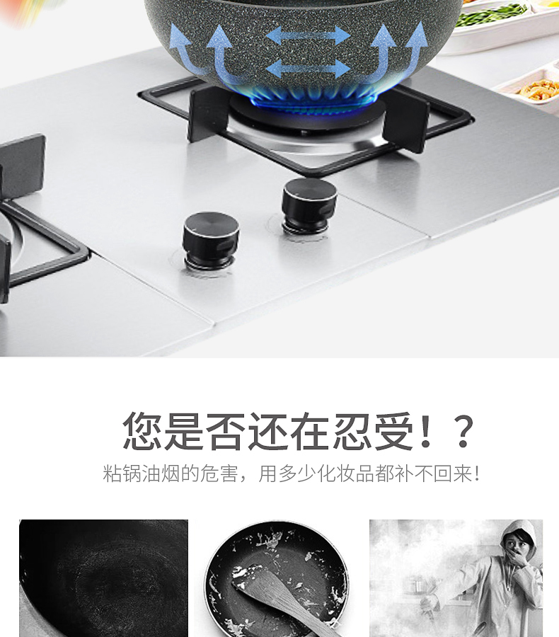 Hxmain Hàn Quốc maifan đá màu nhỏ chảo phẳng đáy không dính chảo chiên thực phẩm bổ sung nồi ký túc xá mini 22cm chảo gang bếp từ