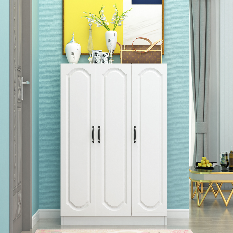 Minimalist Hyundai European-style Shoe cabinet Home doorways Door Hall Cabinets Large Capacity Lockers Imitation Solid Wood Shoe Cabinet
