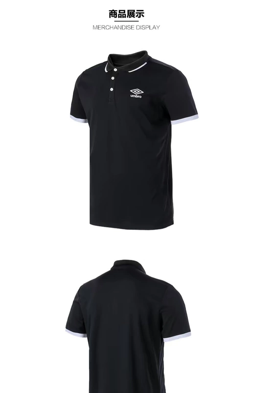 Umbro UMBRO quần áo nam đích thực 2018 mới thể thao giản dị áo polo ngắn tay thoáng khí - Áo polo thể thao
