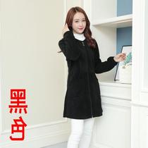 Womens cotton plus fat man simple and cute new down jacket overcoat adult womens long-sleeved jacket autumn and winter
