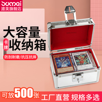 TW goddess FIBI card card box waterproof board game King duel PTCG world game card aluminum alloy Game King blue eye White Dragon board game card large capacity storage box
