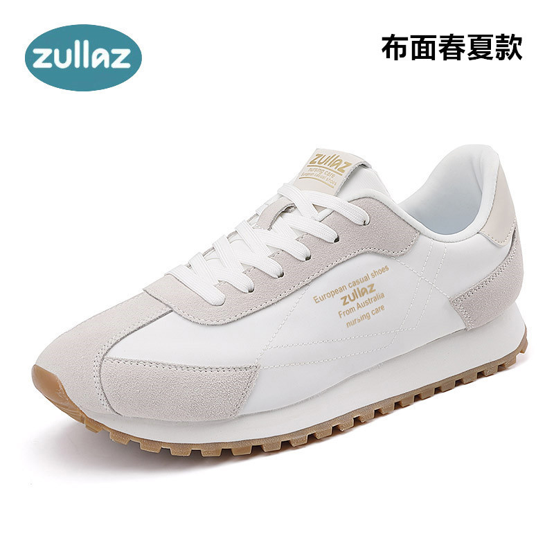 Zuiiaz's Summer Leather Sneakers for Men, Breathable and Versatile Sports Casual Shoes, Comfortable Soft-Soled Couple Running Shoes
