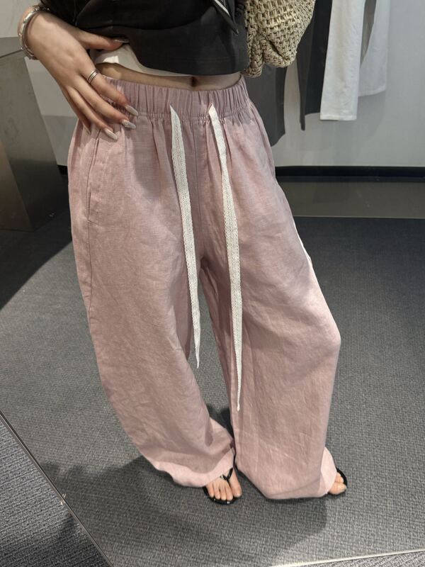 Zuowei 8652 Scimitar Wide-Leg Pants 2026 Spring Wide-Leg Pants Women's Thin Casual Pants Zuowei 8652 Scimitar Wide-Leg Pants 2026 Spring Wide-Leg Pants Women's Thin Casual Pants