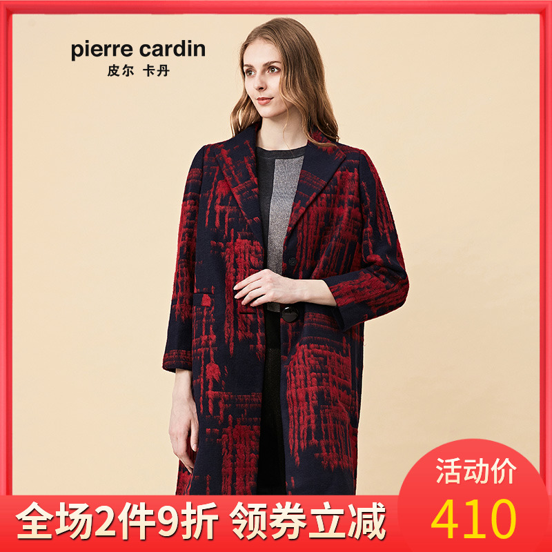 2019 mùa thu / mùa đông New Floral Nine-Sleeve Mid-Chiều dài Coat Thời trang Loose Coat Pilkadan nữ