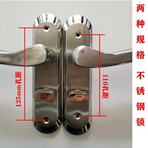 Bathroom door lock kitchen without aluminum alloy key toilet lock stainless steel glass door swing door hardware door accessories
