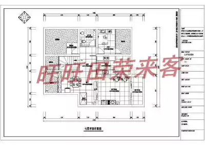 Two-story duplex room type suite decoration design cad drawings in a community in Shanghai