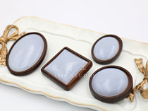 Flower Jian workshop high quality solid wood brooch accessories ribbon embroidery European embroidery brooch DIY set wooden brooch