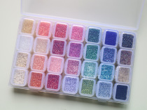 Value rice beads sequins random size mixed with 28 colors boxed multi-color system optional method embroidery complete set of beads embroidery