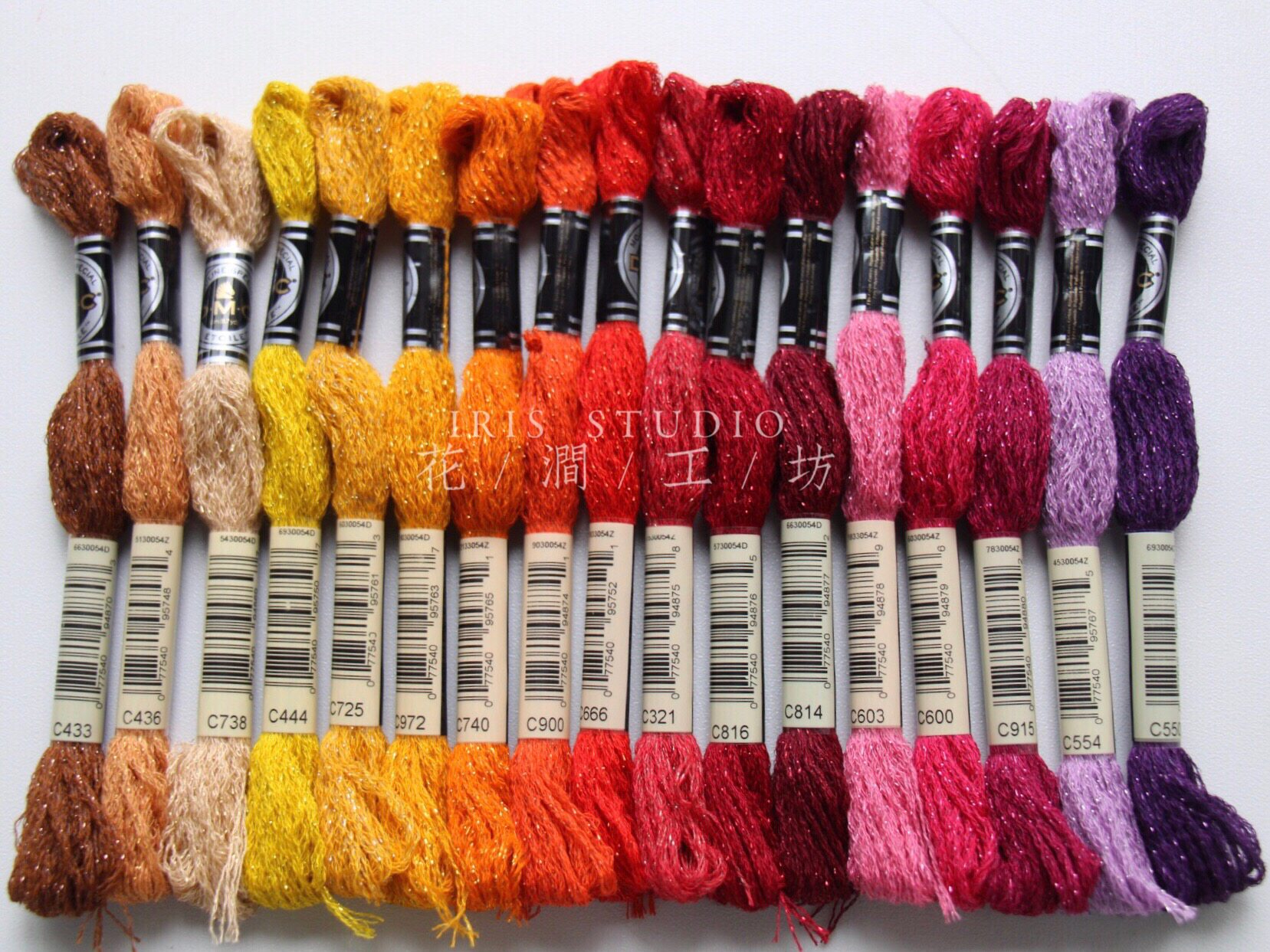 Flowery Workshop French Original Clothing Import DMC Flash Line Embroidery Thread Bright Silk Thread Art617