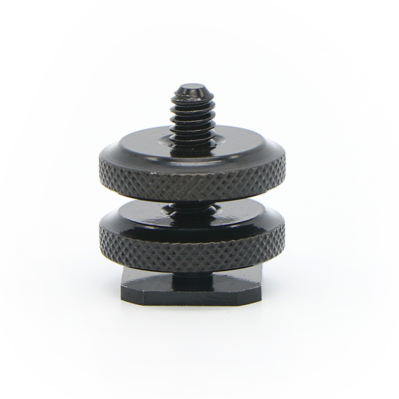 Metal hot shoe base Standard 1 4 Double screw upper and lower lock Double hot shoe conversion screw Camera screw
