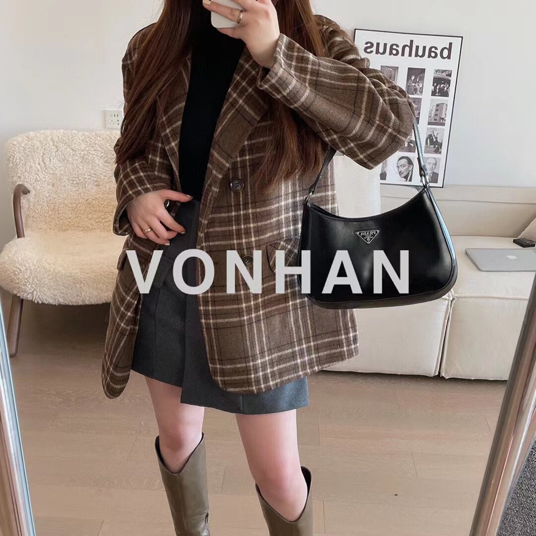 反季清仓 羊毛呢大衣女士通勤西装款 图4