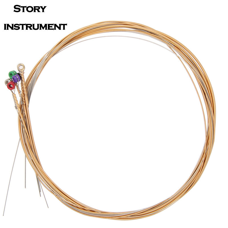 Folk guitar string color head 1 set of 6 imported hexagonal steel string instrument accessories