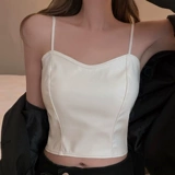 Весенний летний полиуретановый короткий топ с чашечками, в западном стиле, 2023