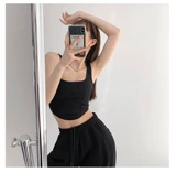 Цветной бюстгальтер-топ, весенняя модная короткая майка, эффект подтяжки, городской стиль, облегающий крой