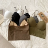 Летняя майка топ, модный топ без лямок, бюстгальтер-топ, топ с чашечками, в западном стиле