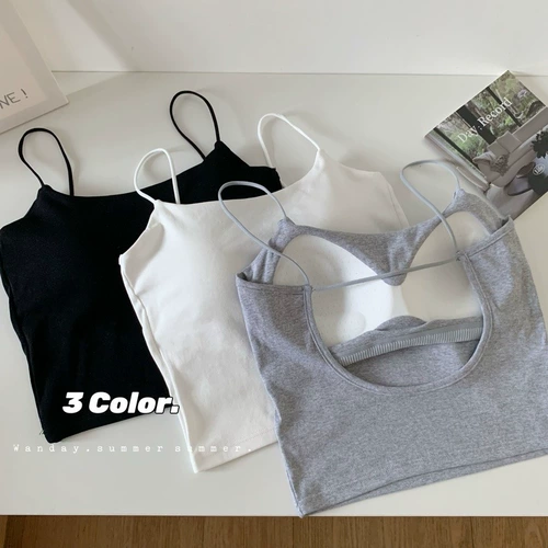 Летний топ с чашечками, защитное белье, бюстгальтер-топ, майка, нижнее белье, красивая спина