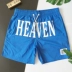Quần short nam đi biển cotton quần bơi nam bên bờ biển năm điểm khô chữ lớn 	quần đi biển cây dừa Quần bãi biển
