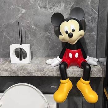 Lifestyle decorations modern internet celebrity sitting posture light luxury mickey minnie living room entrance table tv cabinet decoration home