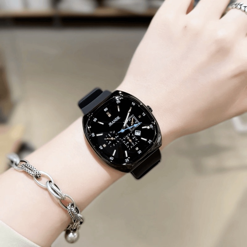 Gelangdi Tiktok Style Casual Luminous Watch Waterproof Calendar Wristwatch Versatile Couple Fashion Trend H9350