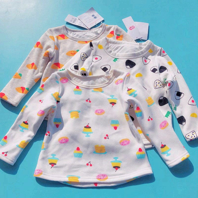 Buy one-to-one single day single child in one sweet fall and winter cotton T pajamas 80-95cm